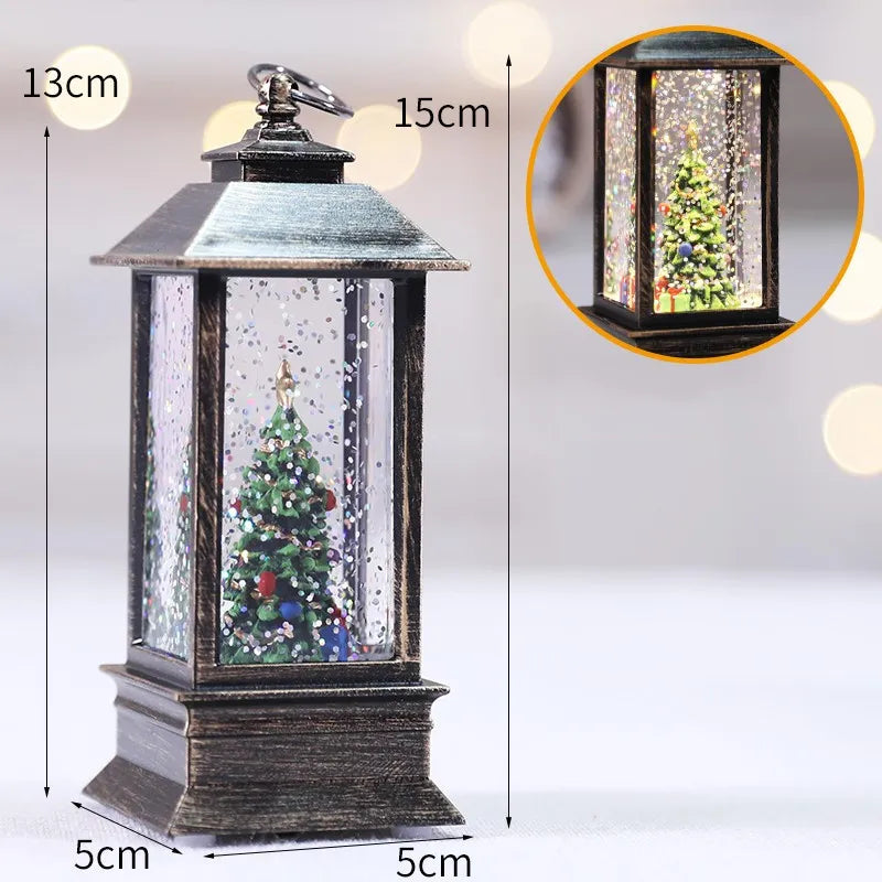 Vinterlykta med snögubbe